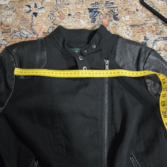 New Lauren Jeans‎ CO. Ralp Lauren Jacket Women 8 Black Full-Zip Long Sleeve - Picture 10 of 16